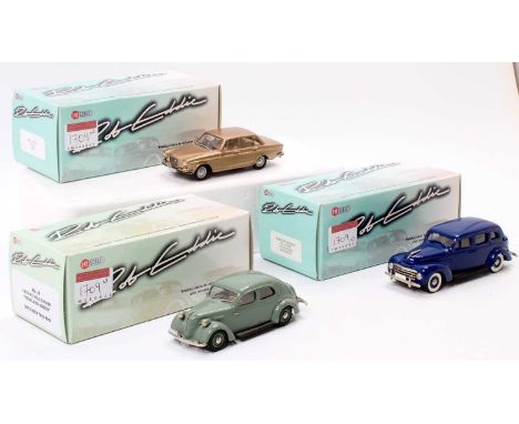 Rob Eddie Brooklin Models 1/43rd scale white metal vehicle group, 3 examples to include RE25 1970 Volvo 164, RE36 1939-45 Vol