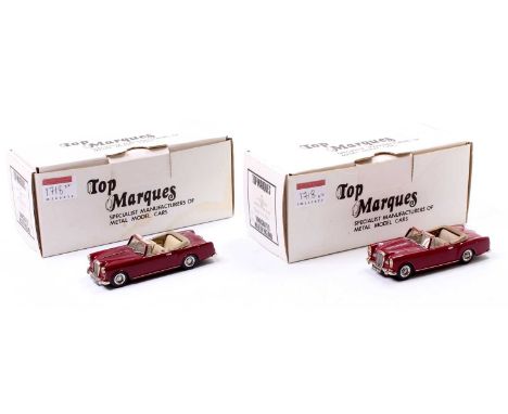 Top Marques 1/43rd scale white metal factory hand-built model group, 2 examples to include HE10 Alvis TD Convertible Series 1