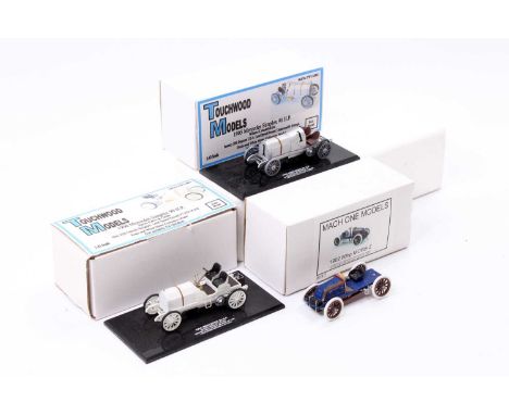 Touchwood Models and Mach One Models 1/43rd scale resin and white metal Race Car Group, to include Touchwood Models  1905 Mer