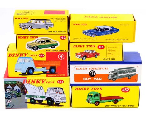 Eight various boxed Dinky Toy Atlas edition diecasts, mixed examples to include a Lyons Swiss Rolls No. 514 guy van