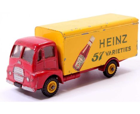 Dinky Toys No. 920 Guy Delivery Van in "Heinz 57 Varieties" livery, comprising of red cab and chassis with yellow back and ke