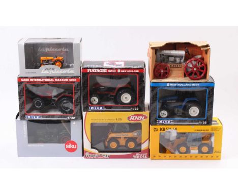 8 various boxed Siku, Ertl, Joal and similar mainly 1/32 scale diecast tractors and earth moving equipment to include a Siku 