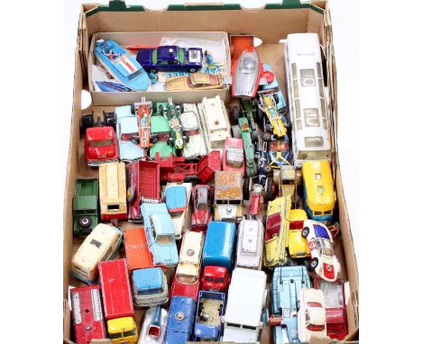 A tray of mixed diecast models including Corgi Toys No. 261 James Bond's Aston Martin with bandit figures, No. 497 The Man Fr