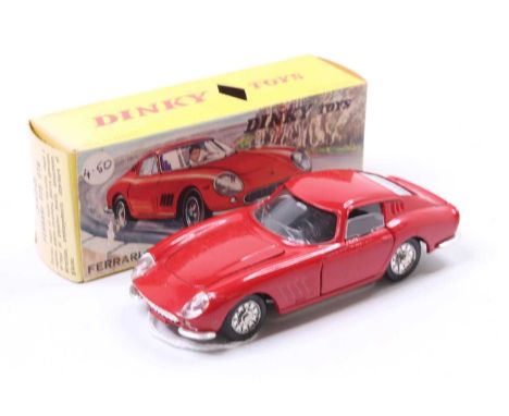 French Dinky Toys, 506 Ferrari 275 GTB, red body with cast base and cast detailed wheels, nylon tyres, in the original pictur