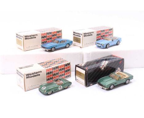 Western Models White metal 1/43rd scale vehicle group, 4 examples to include WP119 1989 Aston Martin Virage (Windscreen A/F),