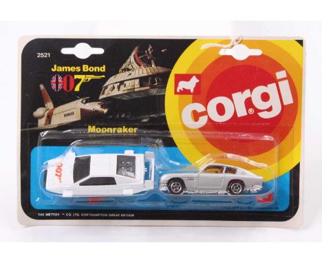 Corgi Juniors No. 2521 James Bond 2-piece set containing Aston Martin DB5 in flat silver and Lotus Esprit 'The Spy Who Loved 