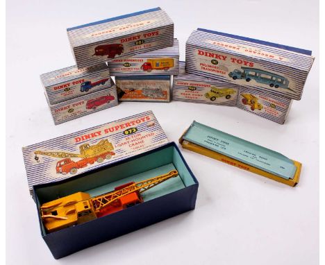 A collection of Dinky Toys empty boxes to include No. 512 Guy Flat Truck, No. 923 Big Bedford Heinz Van, No. 965 Euclid Rear 