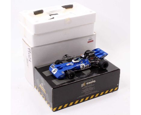 Exoto Grand Prix Classics 1/18 scale model of a Tyrrell 003 Winner of the USA 1971 Grand Prix racing car as driven by F Cever