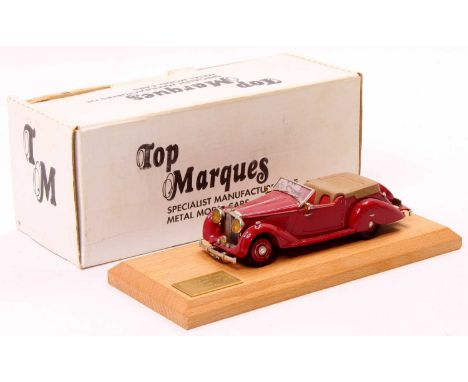 Top Marques 1/43rd scale white metal factory built model of a Bentley 4 1/4 Litre Vanden Plas, limited edition No.46/150, hou