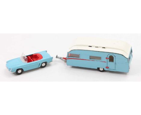 Spot On Models No. 166 Renault Flouride in light blue with a red interior, possible replacement windscreen (E-NM), and No. 26