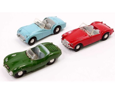 Spot On Presentation Set No. 4 group of 3 models together with the box inner card model holders to include, No. 107 Jaguar XK
