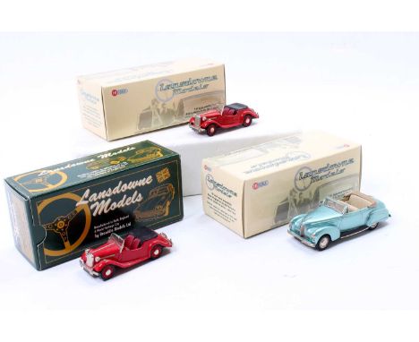 Lansdowne Models 1/43rd scale white metal vehicle group, 3 examples to include LDM86 1950 Humber Super Snipe Tickford Bodied,