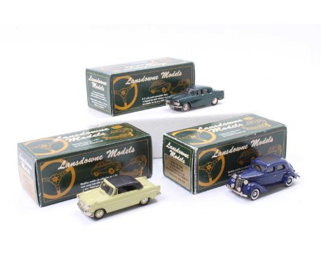 Lansdowne Models 1/43rd scale white metal vehicle group, 3 examples to include LDM23 Ford Consul MK2 Convertible, a LDM30 194