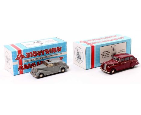 Mini Marque 43, 1/43rd scale white metal vehicle group, 2 examples to include MM43 Austin A125 Sheerline Saloon, together wit