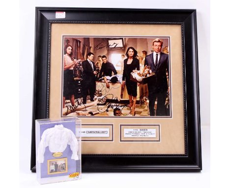 A framed limited edition signed print of The Mentalist cast, together with a small Seinfeld on DVD - The Puffy Shirt Museum E