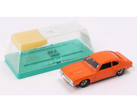 Marklin No.1822 Ford Capri, orange body with black interior, in the original plastic casing (NMM-BVG)