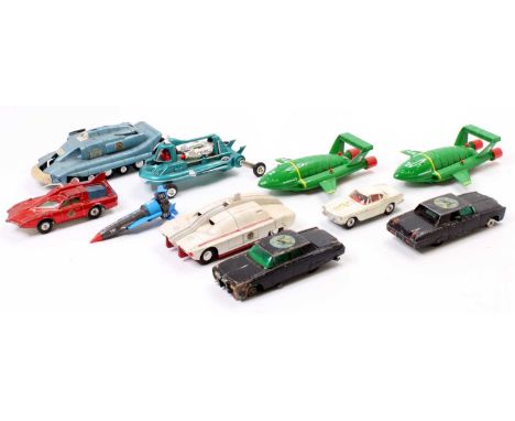 A collection of Dinky, Corgi and Matchbox Toys TV and Film related vehicles, examples to include Dinky Toys No. 105 Maximum S