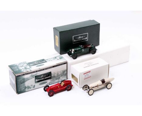 Mixed 1/43rd scale white metal High Speed Racing Car group, 3 examples to include Milestone MBC24 Alfa Romeo Bimatore 1937, M