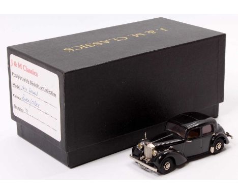 J and M Classics 1/43rd scale white metal model of a Alvis TA14 Saloon, finished in black, limited edition number 71, in the 