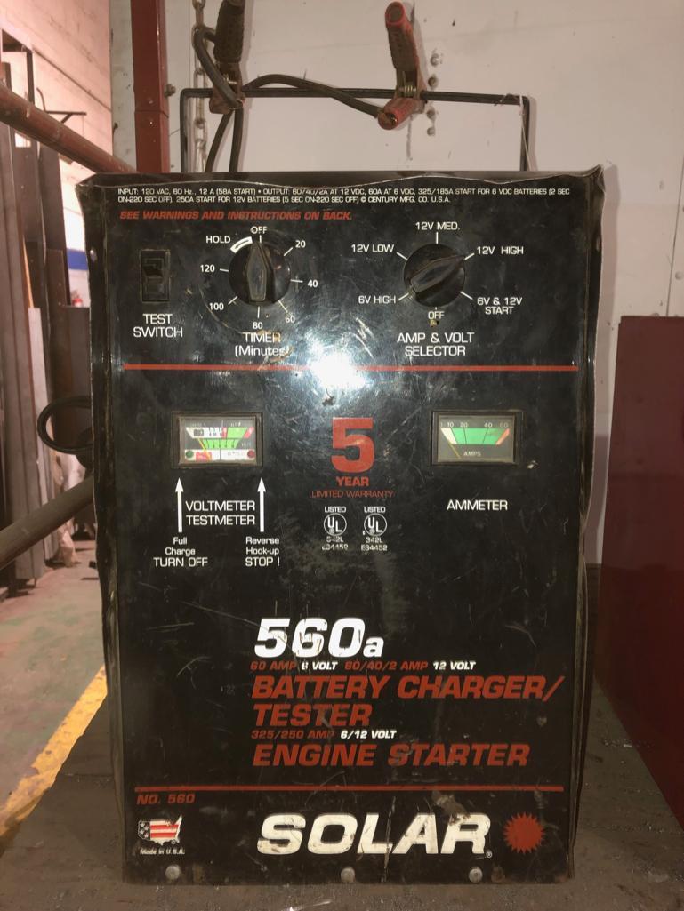 DESCRIPTION SOLAR 560A BATTERY CHARGER/TESTERLOCATION WAREHOUSEQTY 1