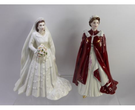 Royal Worcester Figurine of 'Her Majesty Queen Elizabeth II & H.R.H The Duke of Edinburgh Diamond Wedding Anniversary 1947-20