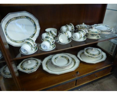 A "Grimwave" Atlas China Part Service Ming Pattern, comprising three large meat plates, two serving tureens and covers, two s