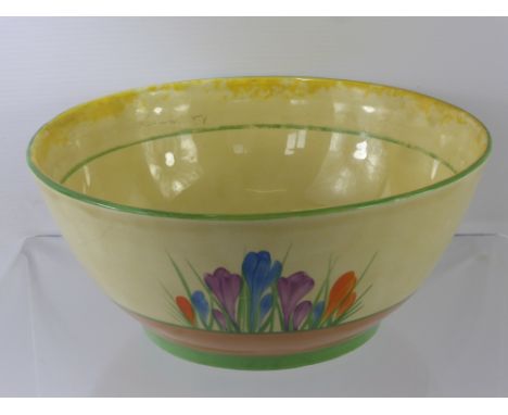 Clarice Cliff "Bizarre" Crocus Bowl, approx 22 cms dia.