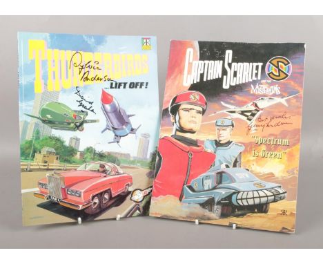 Two signed comic books of Thunderbirds &amp; Captain Scarlet &amp; the Mysterons. Signed by Gerry Anderson (1929-2012),Silvia
