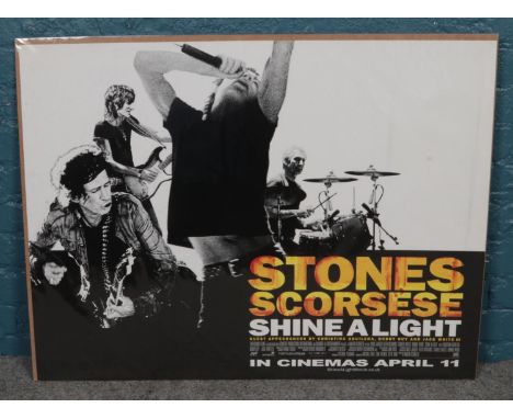 The Rolling Stones - Shine A Light (2008) British Quad film poster. Directed by Martin Scorsese. H: 76cm, W:102cm.  