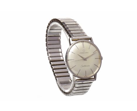 GENTLEMAN'S ETERNA-MATIC CENTENAIRE STAINLESS STEEL WRIST WATCHthe round dial with applied stainless steel baton hour markers