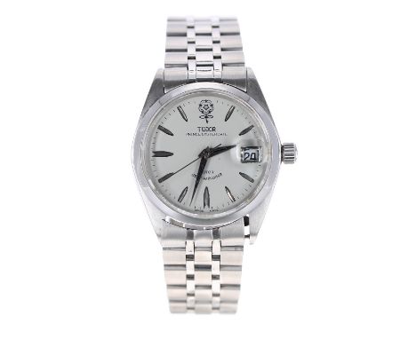 Tudor Prince Oysterdate 'Big Rose' Rotor Self-Winding stainless steel gentleman's bracelet watch, ref. 7964, circa 1965, seri