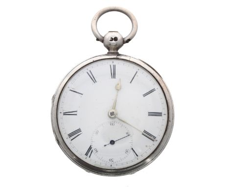 Victorian silver fusee lever pocket watch, London 1839, the movement signed W'm Anderson, 38 Little Sutton St, London, no. 25