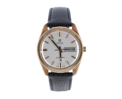Omega Seamaster automatic 'oversized' 9ct gentleman's wristwatch, ref. 1665032, circa 1969, serial no. 2728xxxx, brushed beze