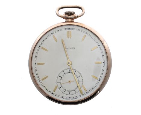Rolex 9ct dress pocket watch with Elinvar balance, ref. 3026, serial no. 1008415, 17 jewel lever movement with Elinvar Balanc