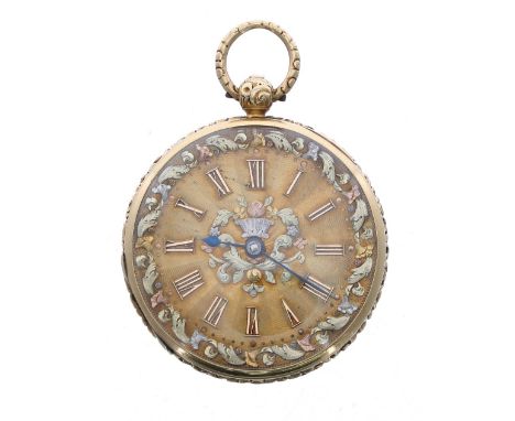 Attractive 19th century 18ct engine turned pocket watch, Chester 1833, the fusee detached lever movement signed 'By John Harr