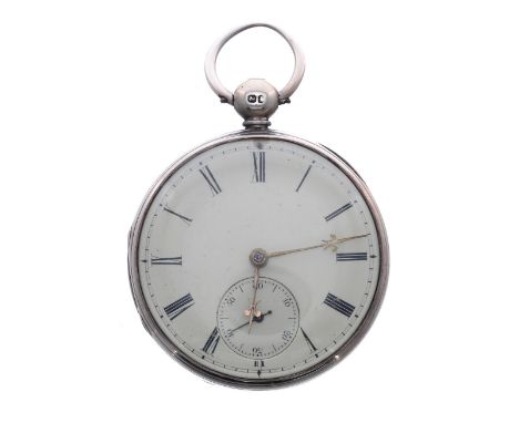 Victorian silver fusee lever pocket watch, London 1845, the movement signed John Bell, York, no. 76646, with floral engraved 