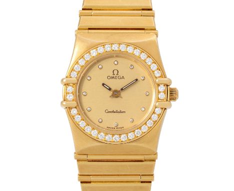 OMEGA Constellation Ladies Ref 1175.1500 Damenuhr. Box und Papiere. 18K Gelbgold. Quarzwerk in funktionsfähigem Zustand. Gold