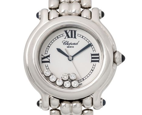 CHOPARD Happy Sport Ref. 27/8236 Damenuhr. Edelstahl. Quartzwerk mit neuer Batterie in funktionsfähigem Zustand. Weißes Ziffe