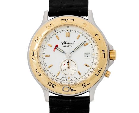 CHOPARD Mille Miglia Ref 12/8163 Damen Chronograph. Edelstahl / 18K Gelbgold. Quarzwerk in funktionsfähigem Zustand. Neue Bat