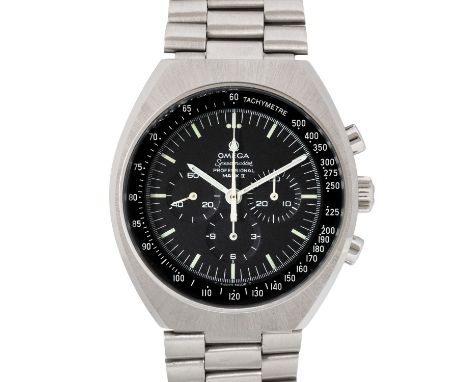 OMEGA Vintage Speedmaster "Mark II" Herren Chronograph, Ref. 145.014. Ca. 1970er Jahre. Edelstahl. Handaufzug-Werk Kal. 861, 