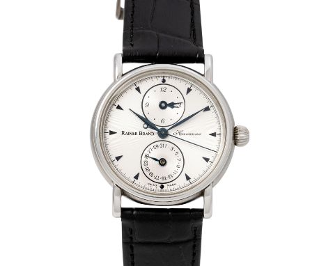 RAINER BRAND Havanna "Dual Time" Ref WMRB11 Herrenuhr. Box und Papiere. Edelstahl. Glasboden. Automatik-Werk Kal. ETA 2892-A2