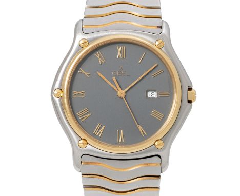 EBEL Sport Ref 183903 Herrenuhr mit Papieren. Edelstahl / 18K Gelbgold. Quarzwerk in funktionsfähigem Zustand. Neue Batterie.