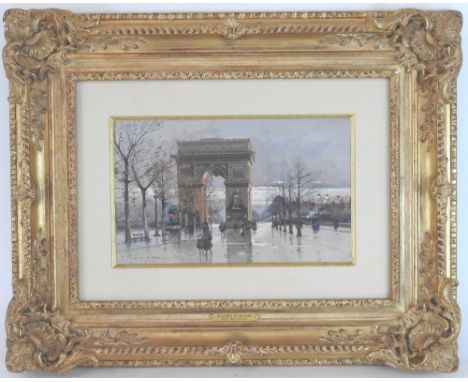Eugene Galien Laloue (1854-1941)
L'Arc de Triomphe
signed lower left
watercolour and gouache
18 x 29.5cm

Notes: Eugene Galie