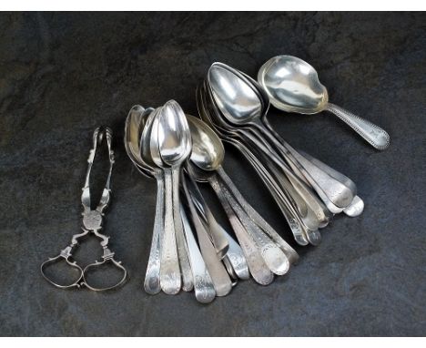 A collection of silver teaspoons, various dates and makers, comprising ; three sets of six, together with six further teaspoo