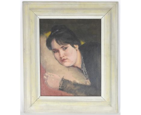 Robin Craig Guthrie (1902-1971)
Portrait of a young girl with her head on a cushion
signed lower right
oil on canvas
48 x 37c