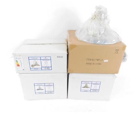 *A pair of First Light fisherman ceiling lights,  similar wall light, and a further pendant light. (4, boxed)