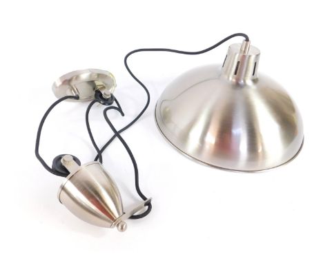 *An Endon Polka-SN rise and fall ceiling light, satin nickel finish. (boxed)