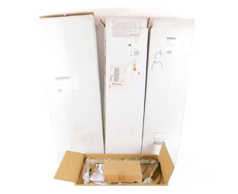 *Three Endon standard lamps, and a floor reading lamp. (A/F,boxed)