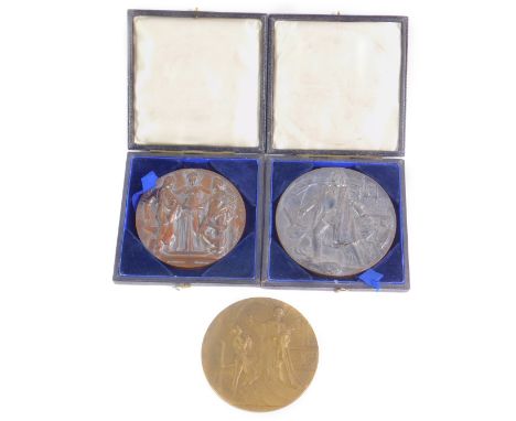 Three International Exposition medals, comprising Columbia 1893, awarded to R &amp; J Garton, of Garton's Ltd,  Plant Breeder