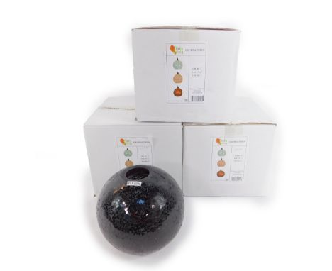 *Three Oaks lighting Faro mosaic pendant ceiling lights, in red, purple and blue respectively, 18cm Dia. (all boxed)